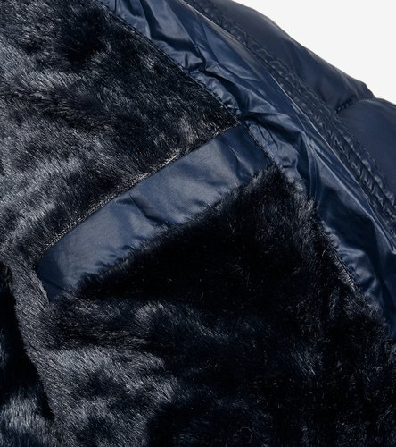 Dámska tmavomodrá zimná zateplená bunda BH-1840